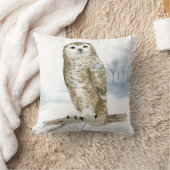 雪状フクロウ装飾用クッション冬枕 クッション (ブランケット)
