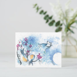 雪狼とロビンズハガキ ポストカード