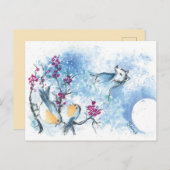 雪狼とロビンズハガキ ポストカード (正面/裏面)