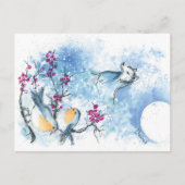 雪狼とロビンズハガキ ポストカード (正面)