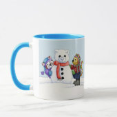 雪猫のマグを造ること マグカップ (左)