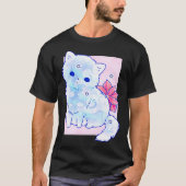 雪猫の花 Tシャツ (正面)