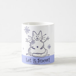 雪猫はそれがマグ雪が降るようにしました コーヒーマグカップ