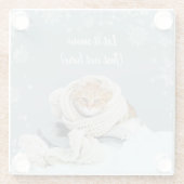 雪猫ガラスコースター ガラスコースター (裏面)