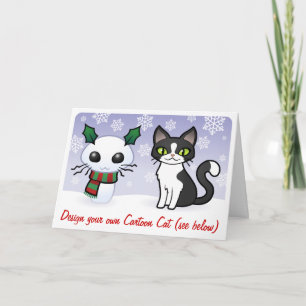 雪猫クリスマス(デザインの猫!) シーズンカード