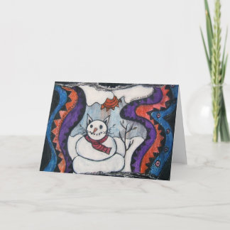 雪猫グリーティングカード シーズンカード