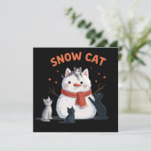 雪猫 クリスマス 猫好き ギフト ホリデー ウィンター (スタンド正面)
