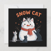 雪猫 クリスマス 猫好き ギフト ホリデー ウィンター (正面)