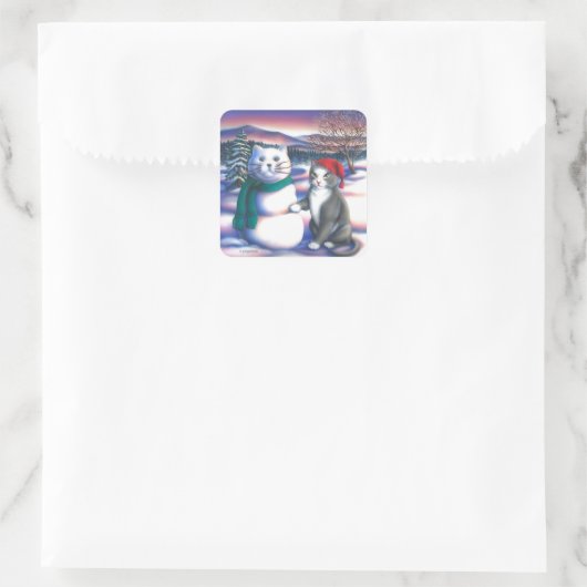 雪猫 スクエアシール (バッグ)