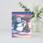 雪猫 ポストカード (スタンド正面)