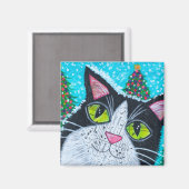 雪猫 マグネット (正面/裏面)