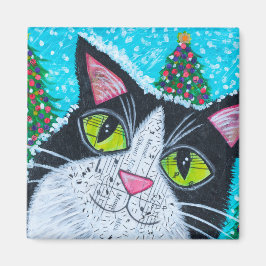 雪猫 マグネット