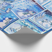 雪猫 ラッピングペーパー (角)