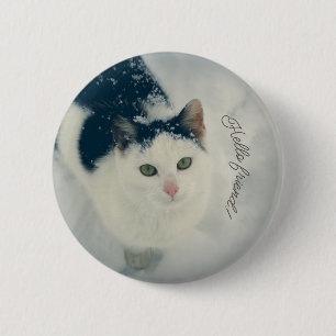 雪猫 缶バッジ