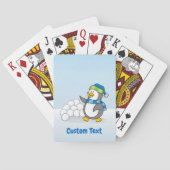 雪玉がカードを振る遊小さなペンギン トランプ (裏面)