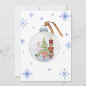 雪玉くるみ割り冬誕生日招待状 招待状 (裏面)