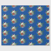 雪玉とリボン ラッピングペーパー (フラット)