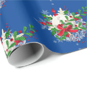 雪玉とリボン ラッピングペーパー (ロールコーナー)