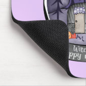 雪玉のハロウィーンキャンパー マウスパッド (コーナー)