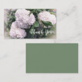 雪玉のブッシュのレトロの花の緑の背景 名刺 (正面/裏面)