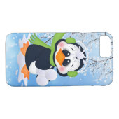 雪玉の戦いのクリスマスのペンギン7の例 Case-Mate iPhoneケース (裏面(横))