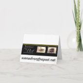 雪玉の戦いのヴィンテージのビクトリア時代の人のクリスマス シーズンカード (裏面)