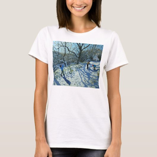 雪玉の戦いダービーシャー Tシャツ (正面)