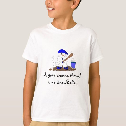 雪玉を投げて Tシャツ (正面)