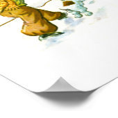 雪玉を投げる少年 ポスター (角)