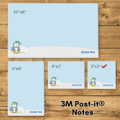 雪玉を持つペンギンのイラスト ポストイット