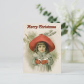 雪玉を持つ女の子 シーズンポストカード (スタンド正面)