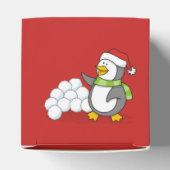 雪玉を振るクリスマスペンギン フェイバーボックス (上部)