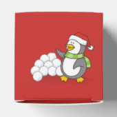雪玉を振るクリスマスペンギン フェイバーボックス (上部)