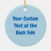 雪玉を振るリトルペンギン セラミックオーナメント (裏面)