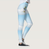 雪玉を振る小さなペンギン レギンス (右)