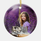 雪玉ガラス写真 セラミックオーナメント (正面)