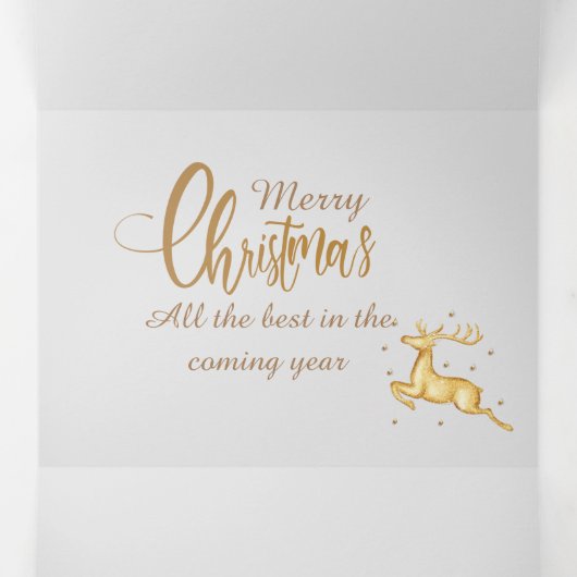 雪玉モノグラム名家族 三つ折りクリスマスカード (内部中)