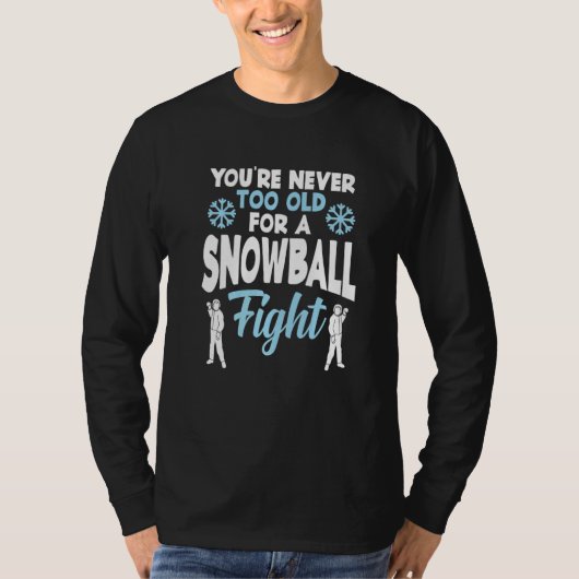 雪玉投げはいつだって最高 Snow  El Tシャツ (正面)
