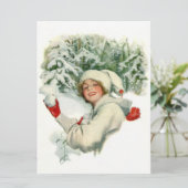 雪玉投げ（ハリソン・フィッシャー作） カード (スタンド正面)