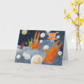 雪玉 カード (黄色い花)