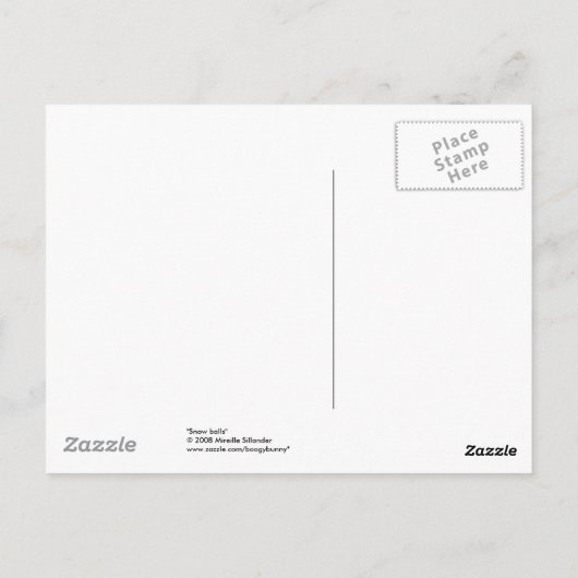 雪玉 ポストカード (裏面)