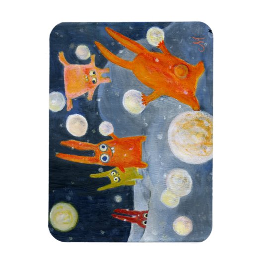 雪玉 マグネット (縦)