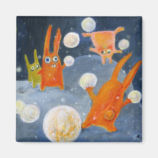 雪玉 マグネット (正面)