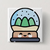 雪玉 缶バッジ (正面)
