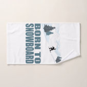 雪生まれ野戦のウィンタースポーツへ ハンドタオル (ハンドタオル)