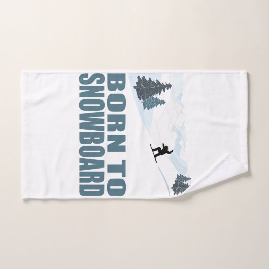 雪生まれ野戦のウィンタースポーツへ ハンドタオル (ハンドタオル)
