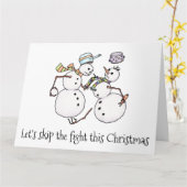 雪男の喧嘩 カード (黄色い花)