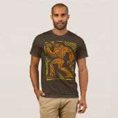 雪男の木版画のグラフィック Tシャツ (正面フル)