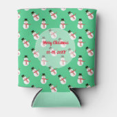 雪男の柄 缶クーラー (正面)