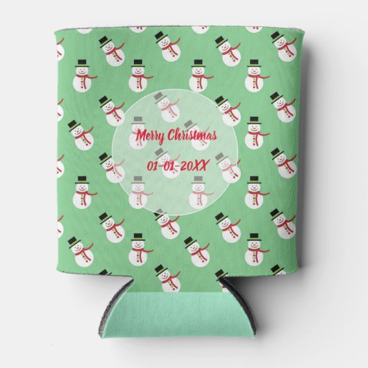 雪男の柄 缶クーラー (正面)